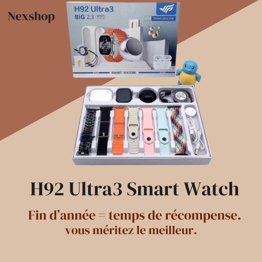 🎁 Smartwatch H92 Ultra3™ – Le Coffret Connecté Ultime de Fin d’Année !