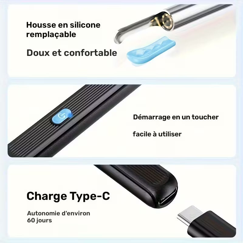 Visuel Check : l'outil N°1 qui rassure les parents. Fini les coton-tige dangereux.