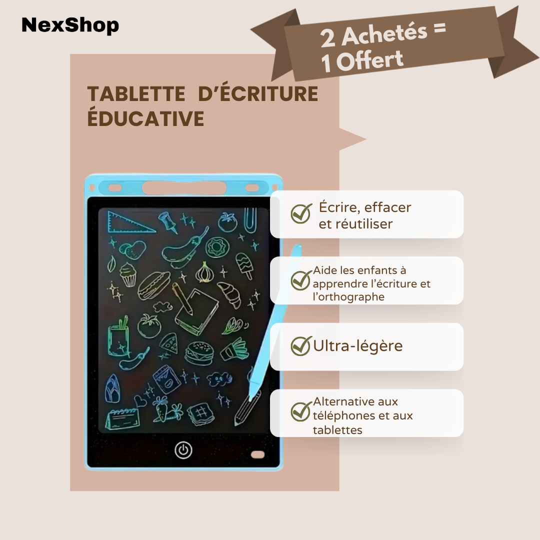 Tablette Ludique 8,5’’ : Le Compagnon Magique Dessin Effaçable qui Fait Rêver les Enfants