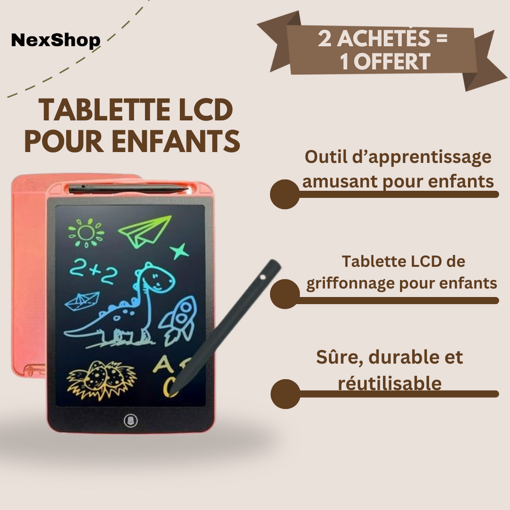 Tablette Ludique 8,5’’ : Le Compagnon Magique Dessin Effaçable qui Fait Rêver les Enfants